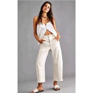 We The Free White Straight Leg Jeans